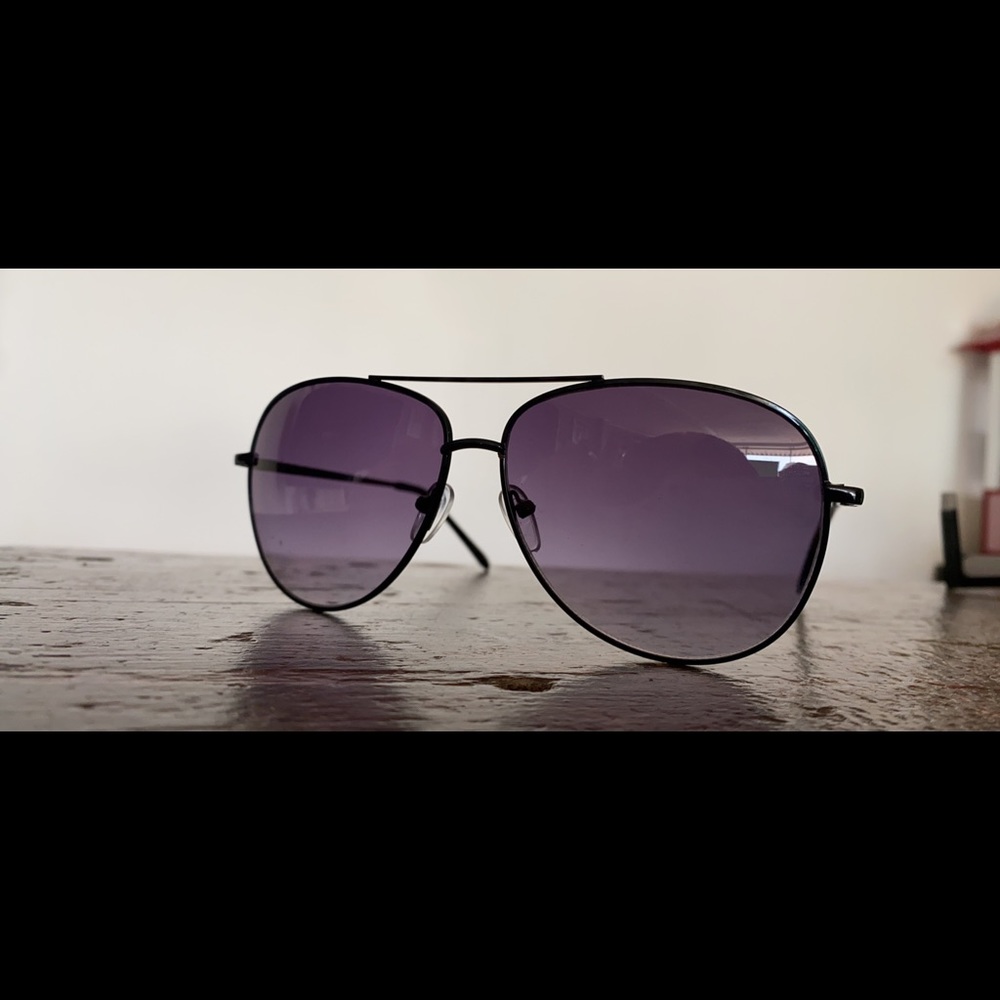 Black Aviator Sunglasses